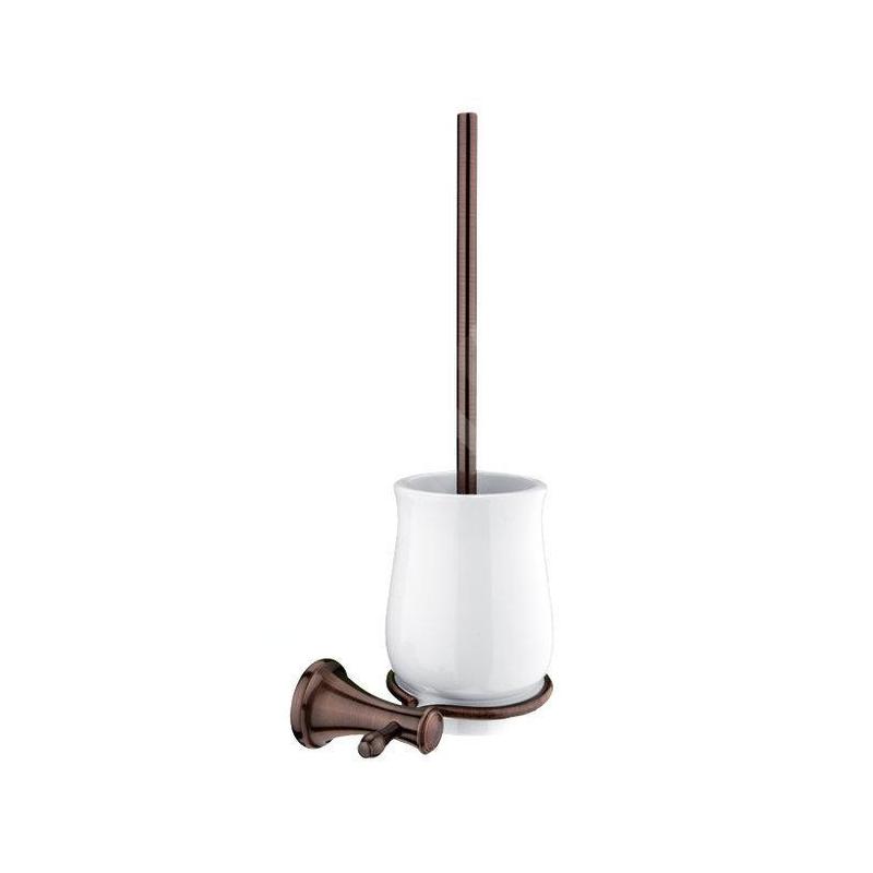 Nimco Lada - Brosse de toilette murale avec support, blanc/cuivre LA 19094K-80