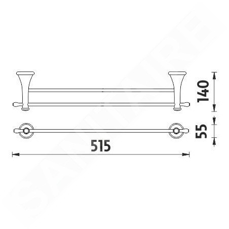 Nimco Lada - Porte-serviettes double, laiton LA 19046D-65