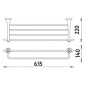 Nimco Lada - Porte-serviettes avec trappe, laiton LA 19063-65 Nimco Lada - Porte-serviettes avec trappe, laiton LA 19063-65