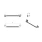 Aqualine Accessoires - Main courante, 60 cm, plastique blanc MD360 Aqualine Accessoires - Main courante, 60 cm, plastique blanc MD360