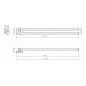 Aqualine Apollo - Porte-serviette double, longueur 460 mm, chrome 1416-15