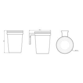 Aqualine Zero - Verre avec support, chromé ZE004