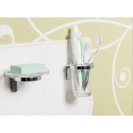 Aqualine Zero - Verre avec support, chromé ZE004