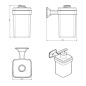 Sapho Aida - Distributeur de savon, chrome/verre satiné AI019
