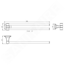 Sapho Aida - Porte-serviettes, longueur 320 mm, chrome AI021