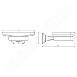 Sapho Aida - Porte-savon avec support, verre dépoli/chrome AI002