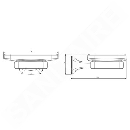 Sapho Aida - Porte-savon avec support, verre dépoli/chrome AI002