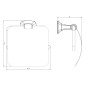 Sapho Aida - Porte-papier toilette, chrome AI007