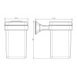 Sapho Aida - Porte-savon avec support, chrome/verre satiné AI004