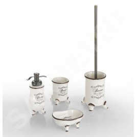 Sapho Amelie - Verre pour brosses à dents et dentifrice, à poser, blanc AM98
