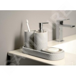 Sapho Accessoires de salle de bains Gedy - Distributeur de savon, gris et blanc 4980