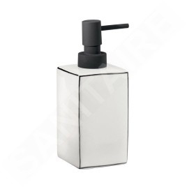 Sapho Accessoires de salle de bains Gedy - Distributeur de savon Lucrezia, blanc/noir LC80
