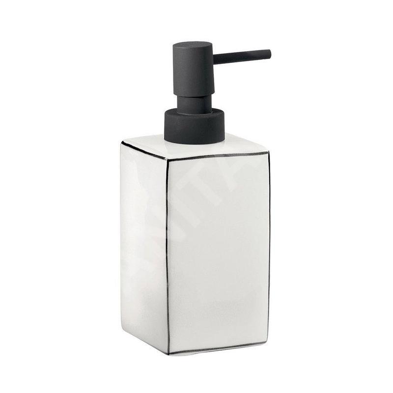 Sapho Accessoires de salle de bains Gedy - Distributeur de savon Lucrezia, blanc/noir LC80