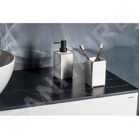Sapho Accessoires de salle de bains Gedy - Distributeur de savon Lucrezia, blanc/noir LC80