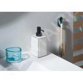Sapho Accessoires de salle de bains Gedy - Distributeur de savon Lucrezia, blanc/noir LC80