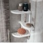 Sapho Accessoires de salle de bains Gedy - Tablette d'angle pour douche Oscar 230x375x230 mm, blanc 8579