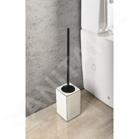Sapho Accessoires de salle de bains Gedy - Brosse WC à poser Lucrezia, blanc/noir LC33