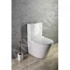 Sapho Accessoires de salle de bains Gedy - Brosse WC à poser Lucrezia, blanc/noir LC33