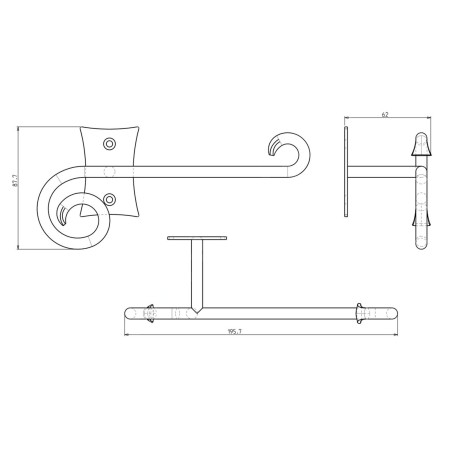 Sapho Rebecca - Porte-papier toilette, noir CC017