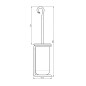 Sapho Rebecca - Brosse WC à poser, blanc CC010