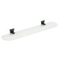 Sapho Rebecca - Tablette, longueur 560 mm, noir/verre CC015