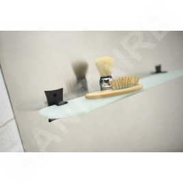 Sapho Rebecca - Tablette, longueur 560 mm, noir/verre CC015