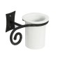 Sapho Rebecca - Verre avec support, noir/céramique CC004