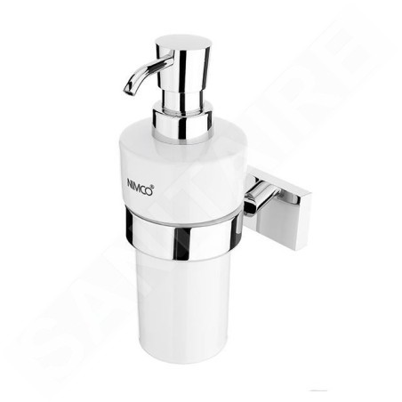 Nimco Keira - Distributeur de savon avec support, blanc/chrome KE 22031KN-26