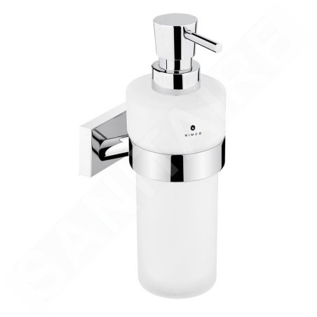 Nimco Keira - Distributeur de savon avec support, verre dépoli / chrome KE 22031W-T-26