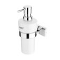 Nimco Keira - Distributeur de savon en céramique avec support, blanc/chrome KE 22031KN-T-26