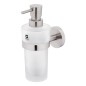 Nimco Unix - Distributeur de savon avec support, verre dépoli/acier inoxydable découpé UNM 13031W-T-10