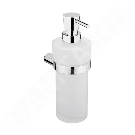 Nimco Bormo - Distributeur de savon avec support, verre dépoli / chrome BR 11031W-T-26