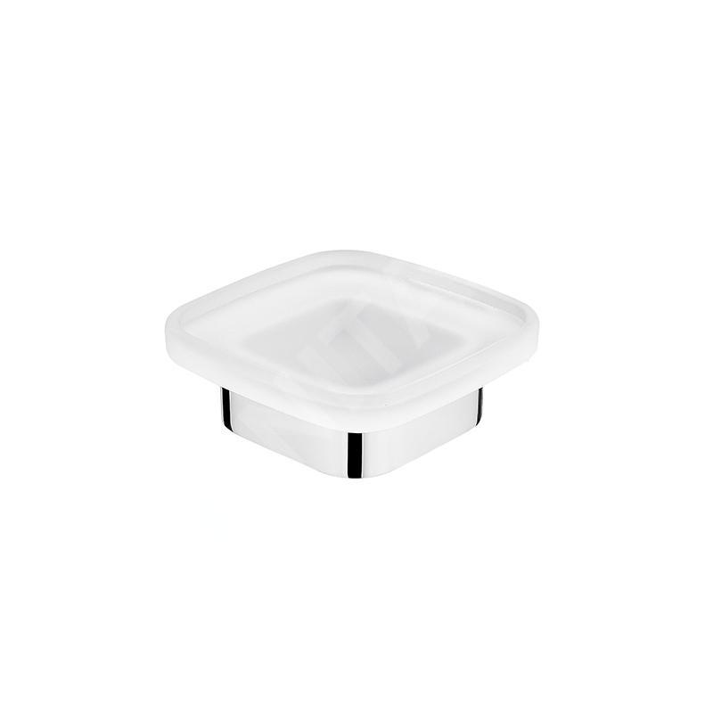 Nimco Kibo - Distributeur de savon avec support, verre dépoli/chrome Ki 14059C-26