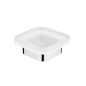 Nimco Kibo - Distributeur de savon avec support, verre dépoli/chrome Ki 14059C-26