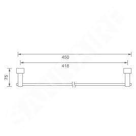Novaservis Titania Anet - Porte-serviettes, longueur 450 mm, chrome 66327,0