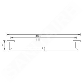 Novaservis Titania Elis - Porte-serviettes, longueur 450 mm, chrome 66427,0