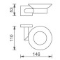 Novaservis Titania Elis - Porte-savon avec support, verre dépoli/chrome 66436,0 Novaservis Titania Elis - Porte-savon avec support, verre dépoli/chrome 66436,0