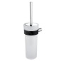 Nimco Nava - Brosse de toilette murale avec support, noir mat/verre mat NA 28094W