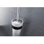 Nimco Nava - Brosse de toilette murale avec support, noir mat/verre mat NA 28094W