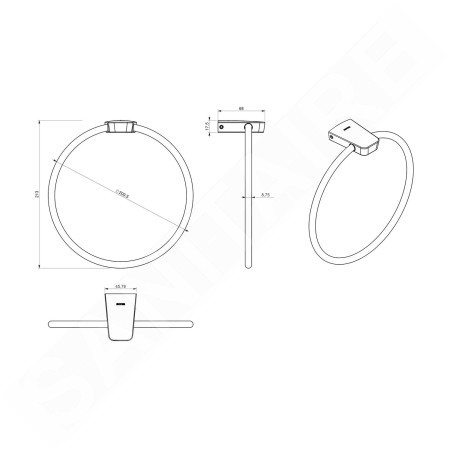Sapho Zen - Porte-serviettes, chrome 165926