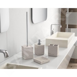 Sapho Gedy Quadrotto - Brosse de toilette à poser, tortora QU3366