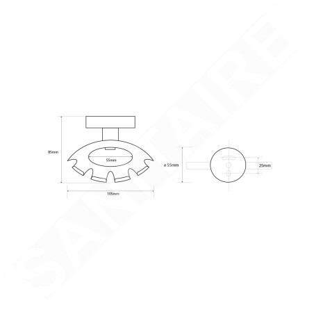 Sapho X-Round - Porte brosse de dents, chrome XR901