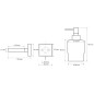 Sapho X-SQUARE - Distributeur savon MINI, verre dépoli/chrome XQ101