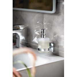 Sapho X-SQUARE - Distributeur savon MINI, verre dépoli/chrome XQ101