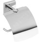 Sapho X-SQUARE - Porte-rouleau toilette avec couvercle, chrome XQ700