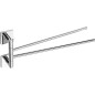 Sapho X-SQUARE - Porte-serviettes double, longeur 420 mm, chrome XQ405