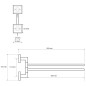 Sapho X-SQUARE - Porte-serviettes double, longeur 420 mm, chrome XQ405