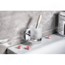 Sapho X-SQUARE - Porte verre avec verre, verre/chrome XQ903