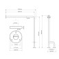 Sapho Équipement de salle de bain - Support de main courante 800x850 mm, droite, inox XH528 Sapho Équipement de salle de bain - Support de main courante 800x850 mm, droite, inox XH528