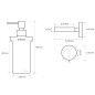 Sapho X-STEEL - Distributeur de savon, verre/inox poli XS101
